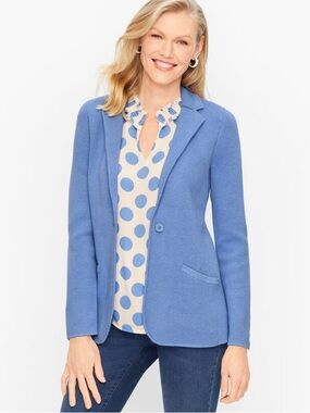 Talbots Periwinkle Sweater Blazer XLP